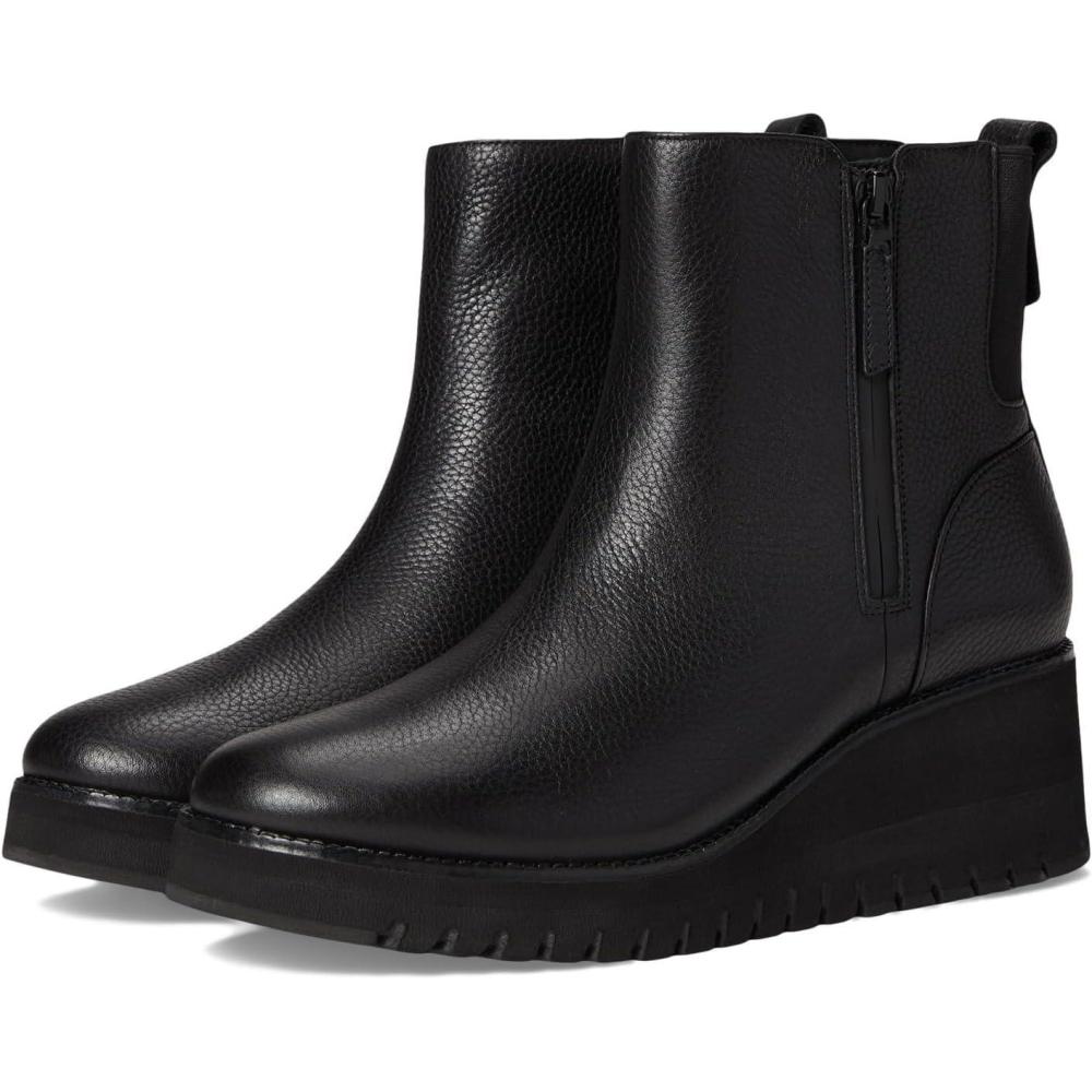 imageCole Haan Womens ZEROGRAND City Wedge SideZip Ankle BootBlackBlack Waterproof