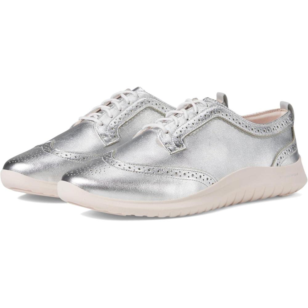 imageCole Haan Womens Zerogrand Meritt Wing Tip OxfordSlvrPrmrose