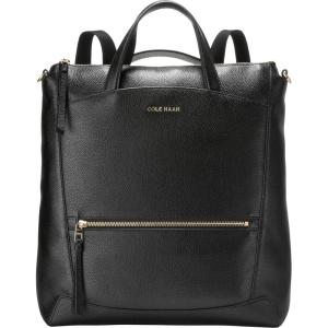 Cole Haan Grand Ambition Leather Backpack, Dark Cuoio(Black)