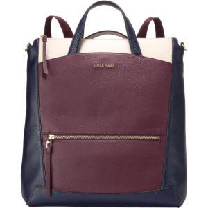 Cole Haan Grand Ambition Leather Backpack, Dark Cuoio(Ch Blk/Ch Mid Mn/I)