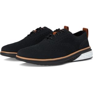Cole Haan Men’s Grand Hurrion Stitchlite Wingtip Oxfords(Black/Ch British)