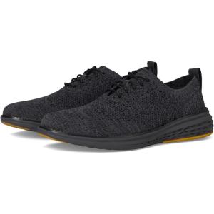 Cole Haan Men’s Grand Hurrion Stitchlite Wingtip Oxfords(Blk/Periscope/Blk)