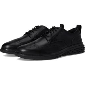 Cole Haan Men’s Grand Hurrion Wingtip Oxfords(Black/Black)