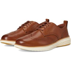 Cole Haan Men’s Grand Hurrion Wingtip Oxfords(British Tan/Ivory)
