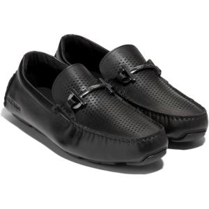 Cole Haan Men’s Grand Laser Bit Driver Driving Style Loafer(Black/Black)