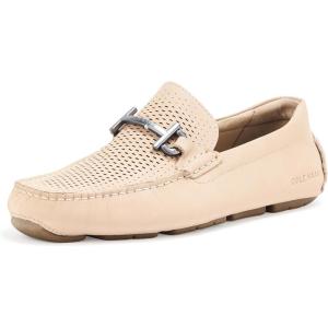 Cole Haan Men’s Grand Laser Bit Driver Driving Style Loafer(Lt Sesame Nbk/Gum)