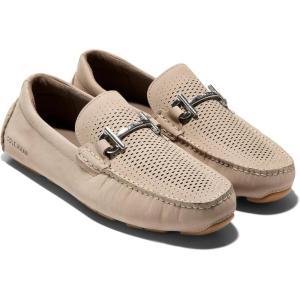 Cole Haan Men’s Grand Laser Bit Driver Driving Style Loafer(Sesame Nubuck/Gum)
