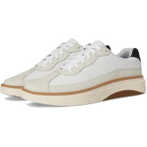 Cole Haan Men’s Grandpro Featherarc Bike Toe Sneaker(White/Black/Ivory)