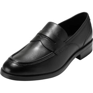 Cole Haan Men’s Newmark Grand Penny Loafers(Black/Black)