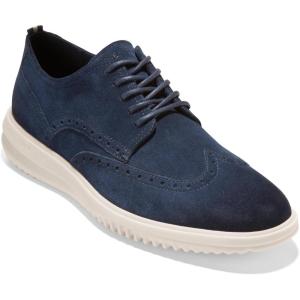 Cole Haan Men’s Original Grand Shortwing Oxford(Navy Blazer Suede/Ivory)