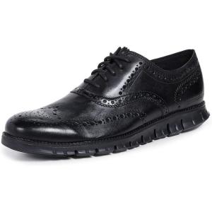 Cole Haan Men’s Zerogrand Wing OX Leather Oxford, black closed hole/black, 10 Wide US
