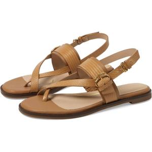 Cole Haan Women’s Anica Lux Buckle Flat Sandal(Pecan Ltr)