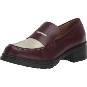 Cole Haan Women’s Camea Lug Loafers Flat(Bloodstone/Ivory Leather)