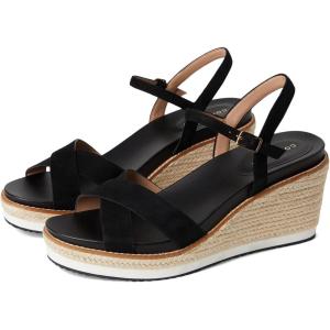 Cole Haan Women’s Cloudfeel Silvee Espadrille Wedges(Black Sde)