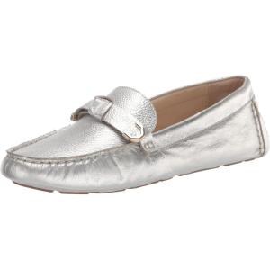 Cole Haan Women’s Evelyn Bow Driver Driving Style Loafer(Silver Ltr)