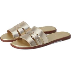 Cole Haan Women’s Flynn Slotted Slides Sandal(Soft Gold Ltr)