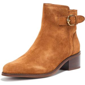 Cole Haan Women’s Hanover Buckle Bootie Boot(Tobacco Suede)