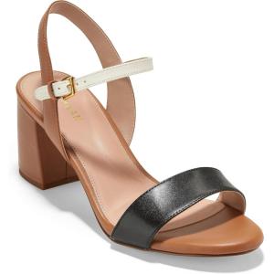 Cole Haan Women’s Josie Block Heel Sandal (65mm)(Pecan/Ivory/Black)