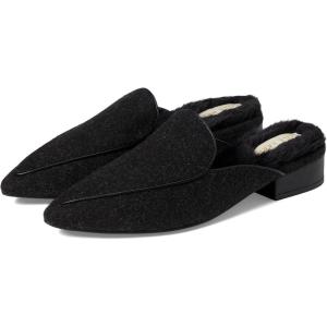 Cole Haan Women’s Lunar Harp Sport Lace Slip-On Fashion Sneaker(Black Wool Black Faux Fur)