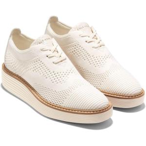 Cole Haan Women’s Original Grand Platform Stitchlite Oxford(Ivory Knt/Croc Prt)