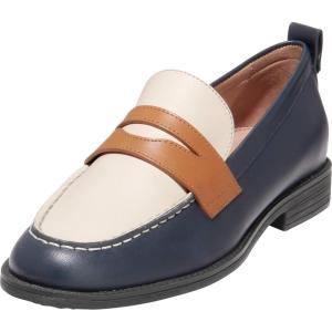 Cole Haan Women’s Stassi Penny Loafers(Navy/Ivy/Pecan Ltr)