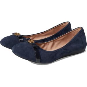 Cole Haan Womens Tova Bow Ballet(Navy Blazer Suede)