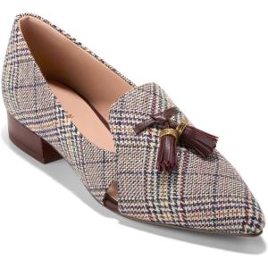 Cole Haan Women’s Vanya Tassel Flat Loafer(Multi Plaid Textle)