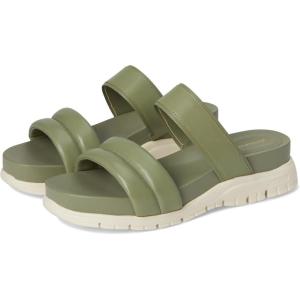 Cole Haan Women’s Zerogrand Double Band Slide Sandals(Oil Green/Ivory)