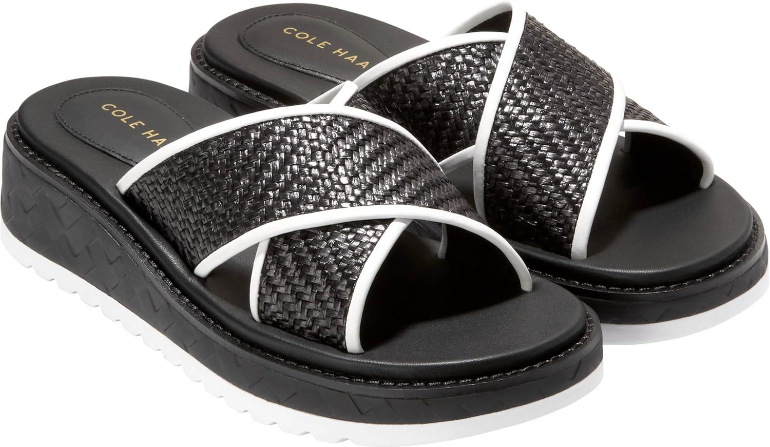imageCole Haan Womens Grandpro Daylin Slides SandalBlack Raffia