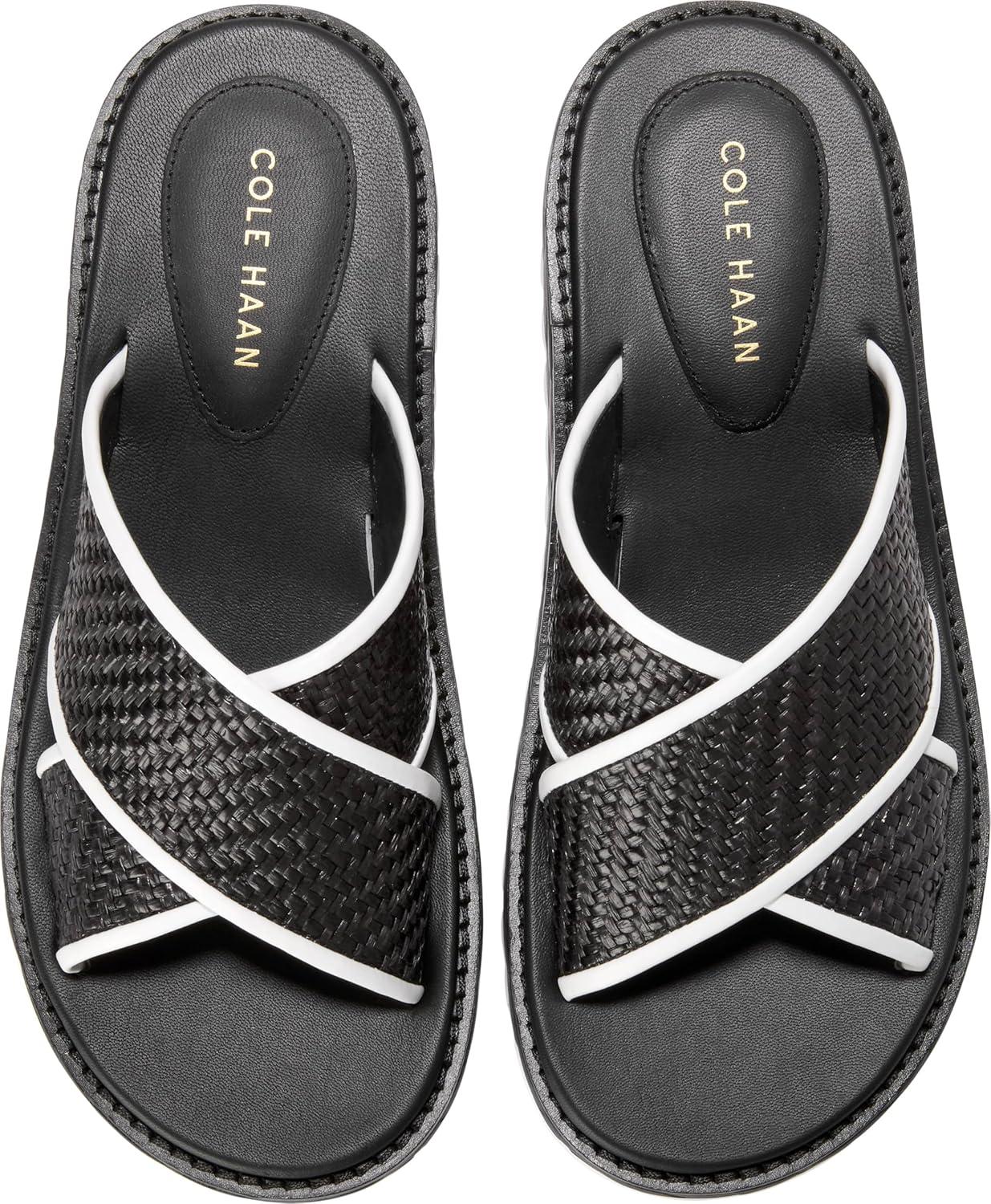 imageCole Haan Womens Grandpro Daylin Slides SandalBlack Raffia