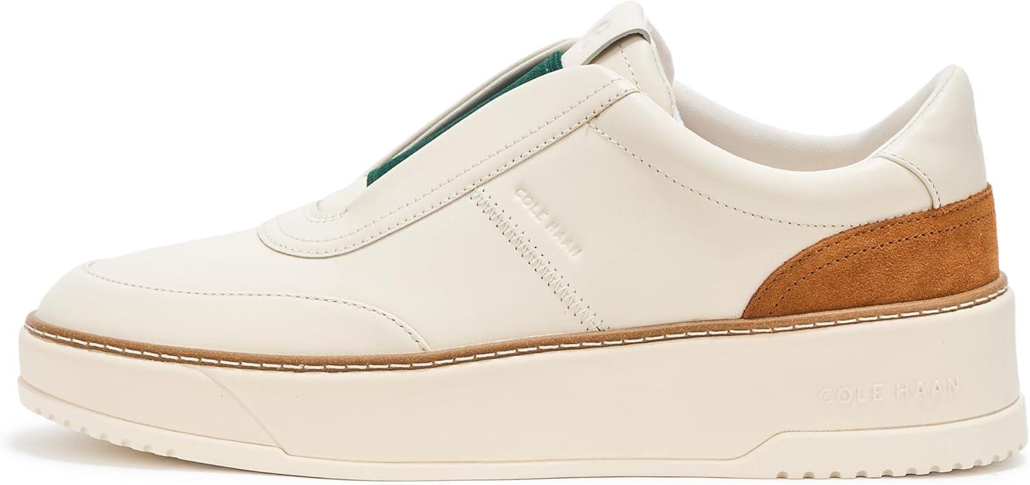 imageCole Haan Womens Grandpro Maxfield Slipon SneakersIvoryTobacco Suede