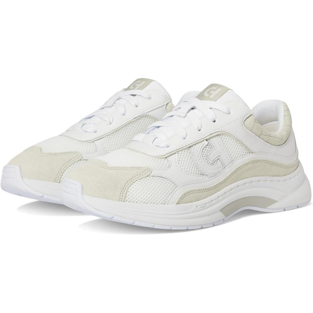imageCole Haan Womens Grandpro Eleeana Runners SneakerWhtSlvr BrchWht
