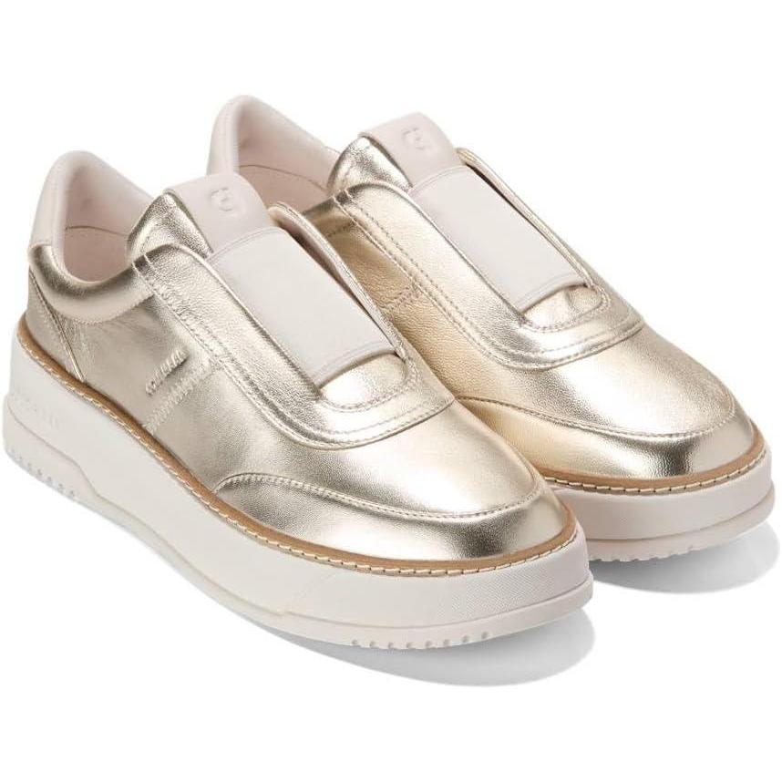 imageCole Haan Womens Grandpro Maxfield Slipon SneakersSoft Gold Leather