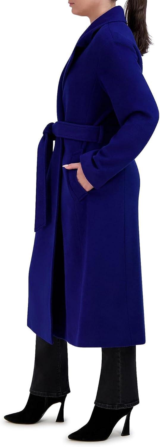 imageCole Haan Womens Soft Long Sleeve Formal Oversized CoatCobalt