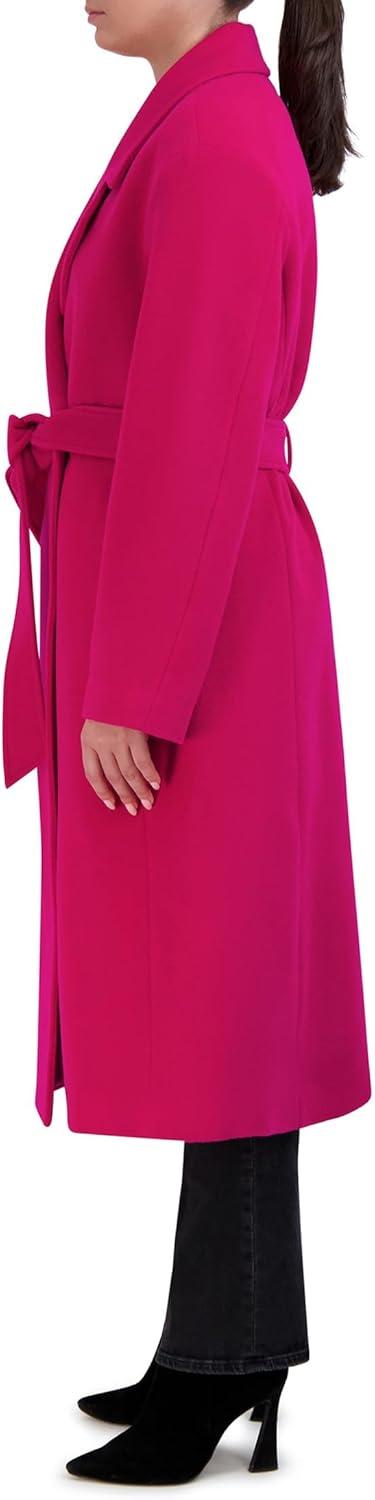 imageCole Haan Womens Soft Long Sleeve Formal Oversized CoatFuschia