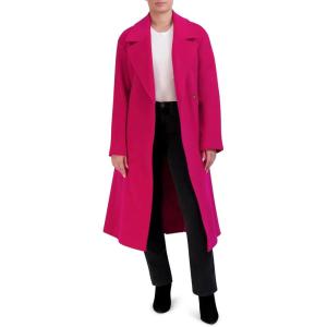 Cole Haan Womens Soft Long Sleeve Formal Oversized Coat(Fuschia)