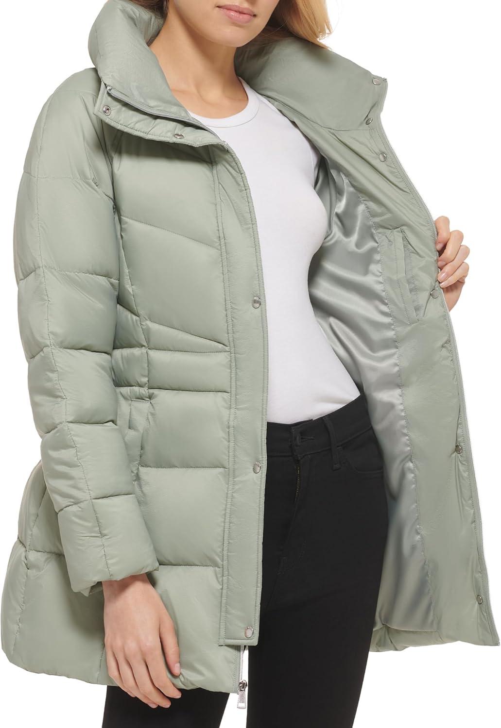 imageCole Haan Womens Belted Zipup JacketSage