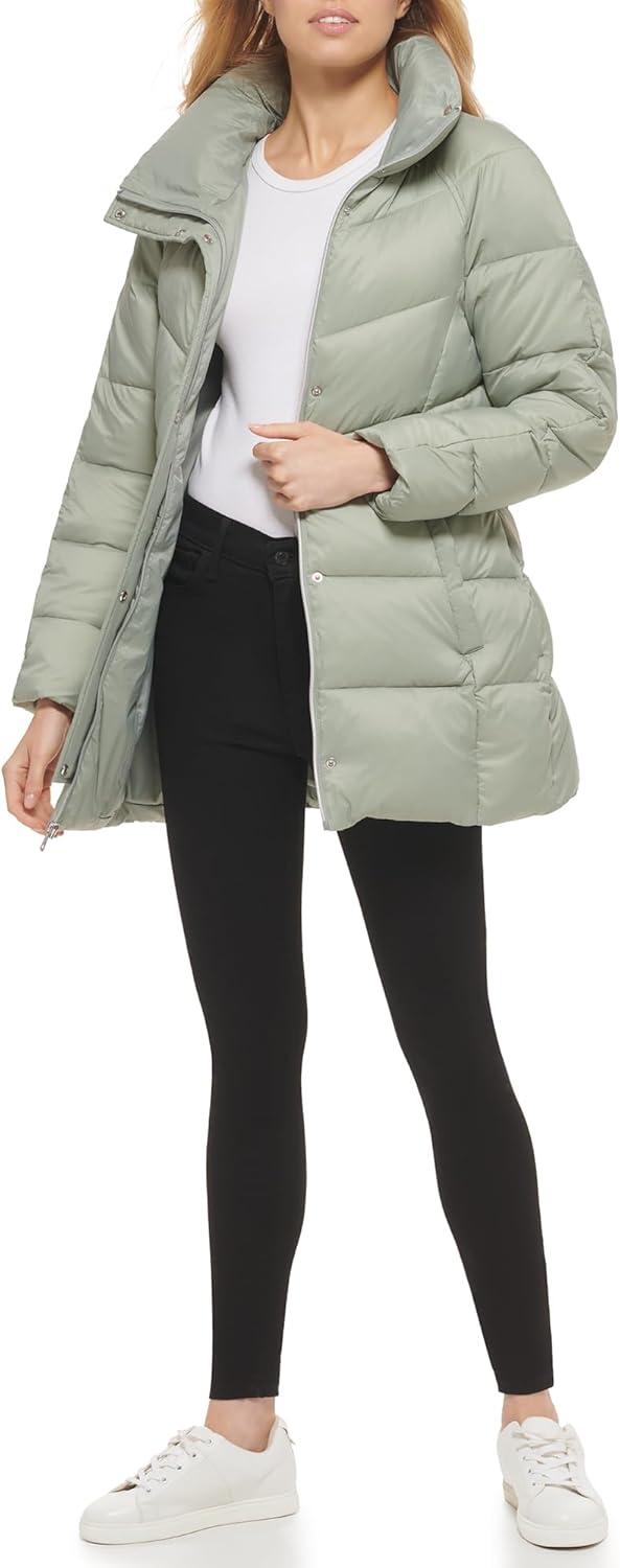 imageCole Haan Womens Belted Zipup JacketSage