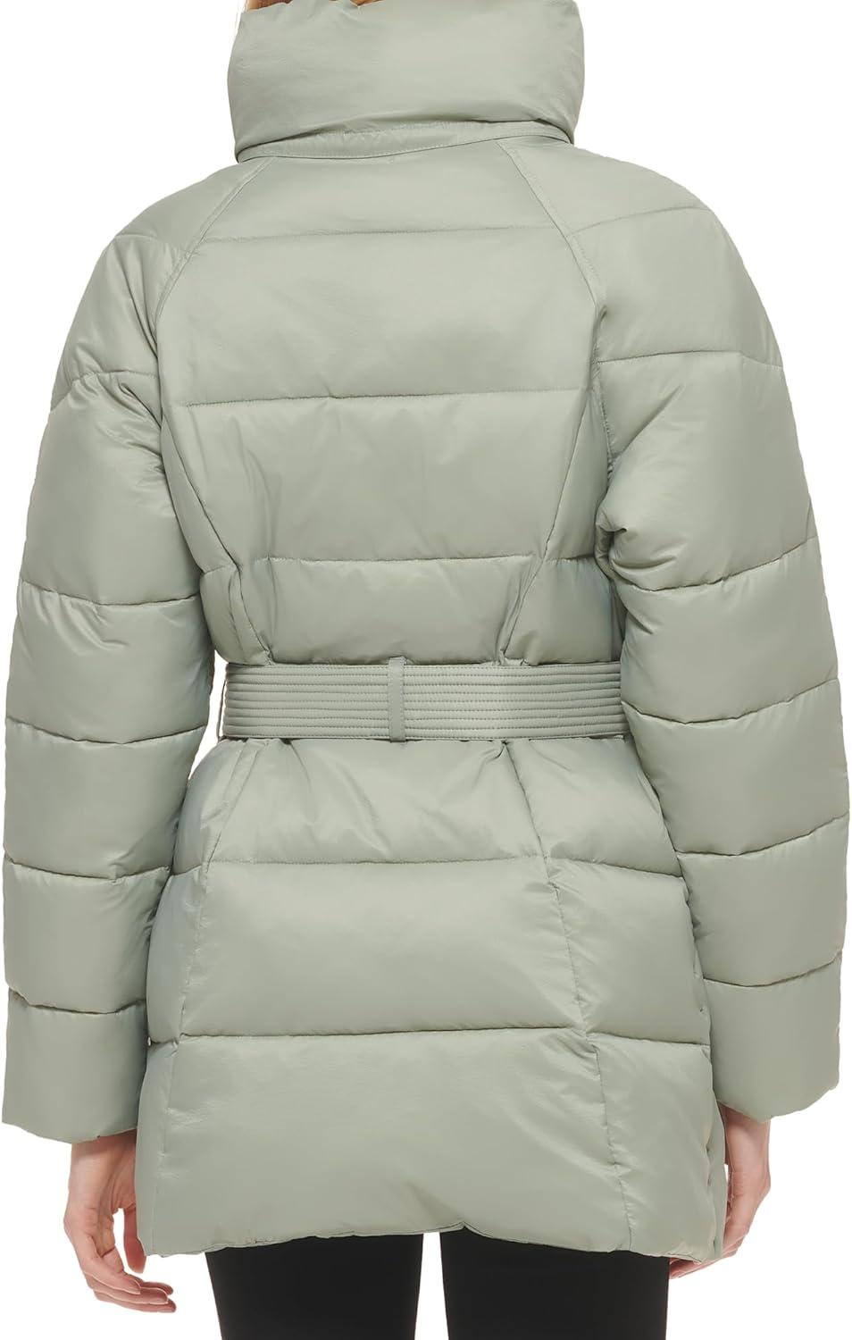 imageCole Haan Womens Belted Zipup JacketSage