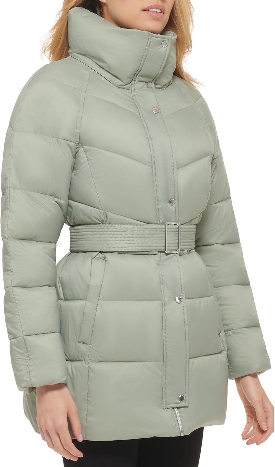 imageCole Haan Womens Belted Zipup JacketSage