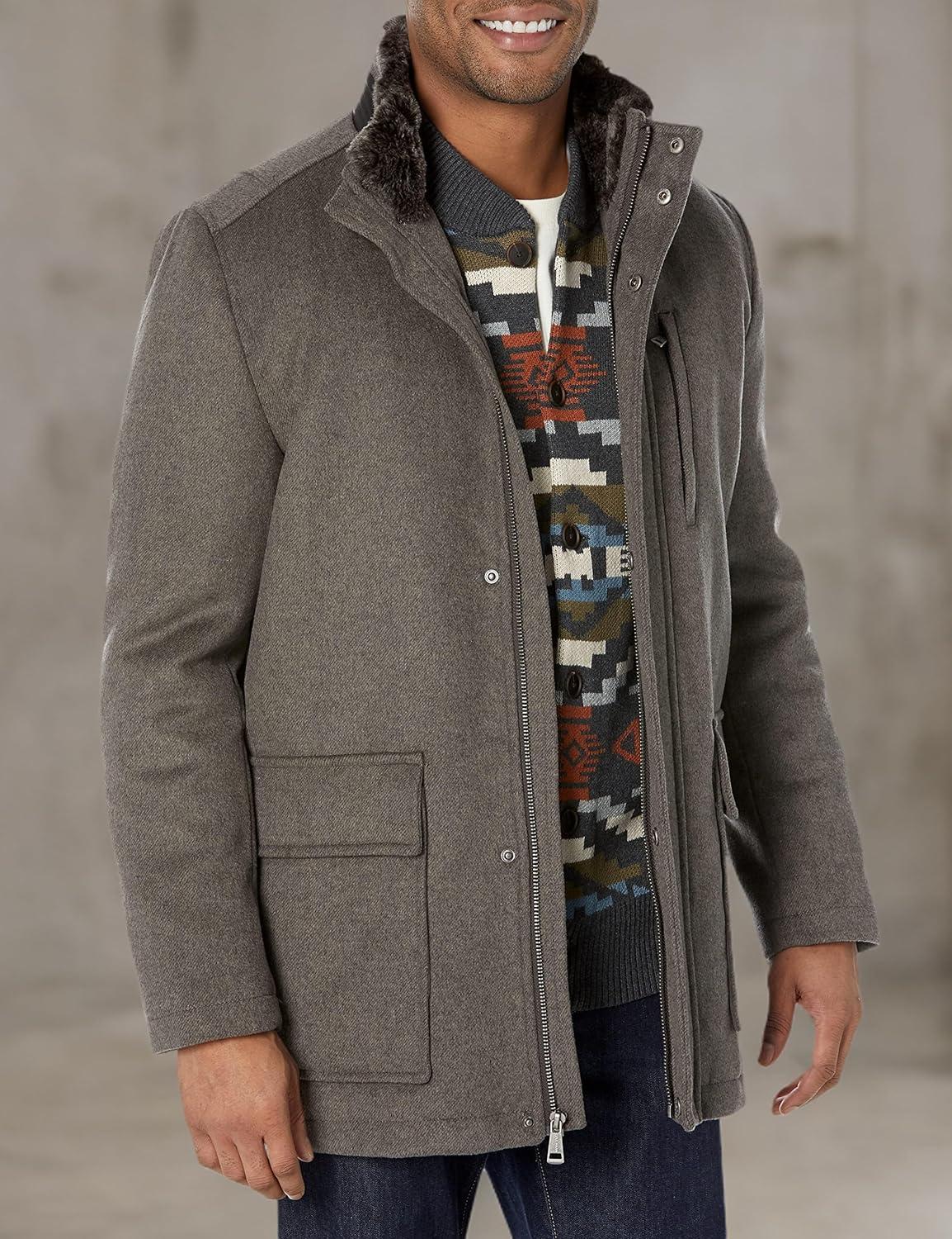 imageCole Haan Mens Wool Car CoatTruffle