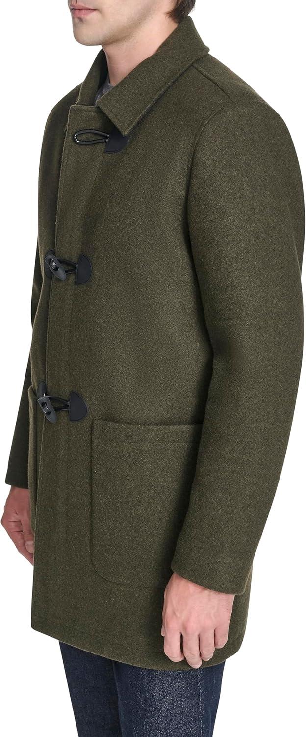 imageCole Haan mens Wool Fully Lined Stretch Duffle CoatOlive