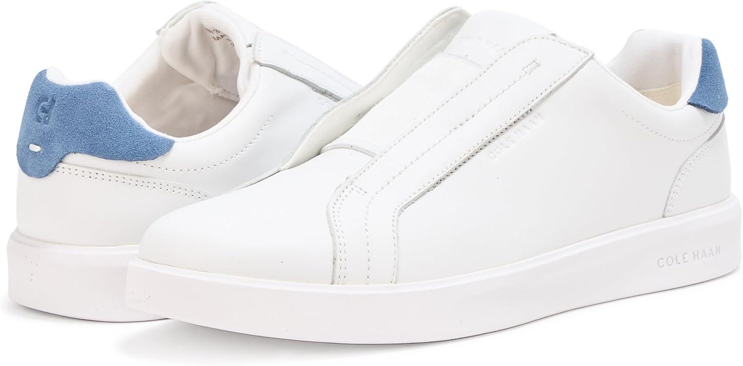 imageCole Haan Womens Grand Crosscourt Lux Slip onWhtMoonlt Blu Sde