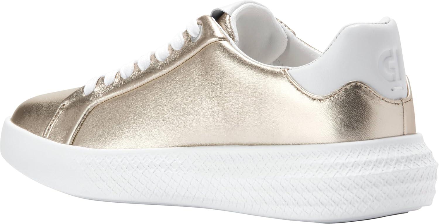 imageCole Haan Womens Grand Hurrion Cup LacetoToeGoldWhiteWhite