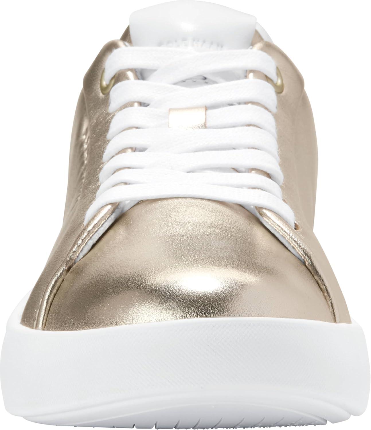 imageCole Haan Womens Grand Hurrion Cup LacetoToeGoldWhiteWhite
