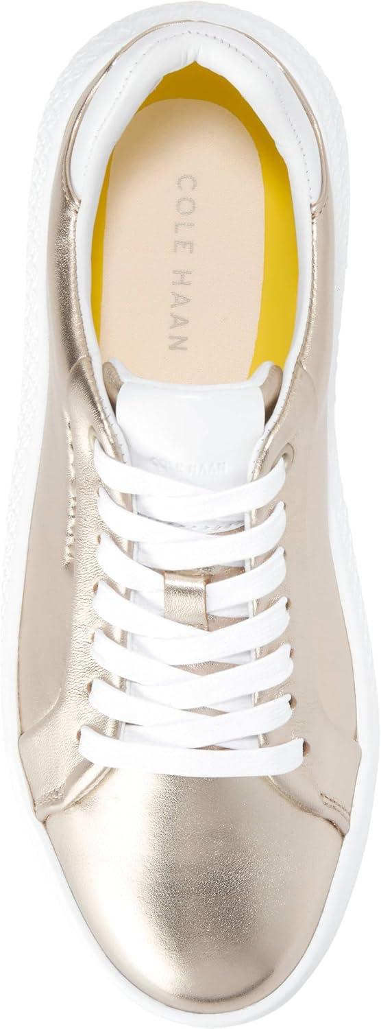 imageCole Haan Womens Grand Hurrion Cup LacetoToeGoldWhiteWhite