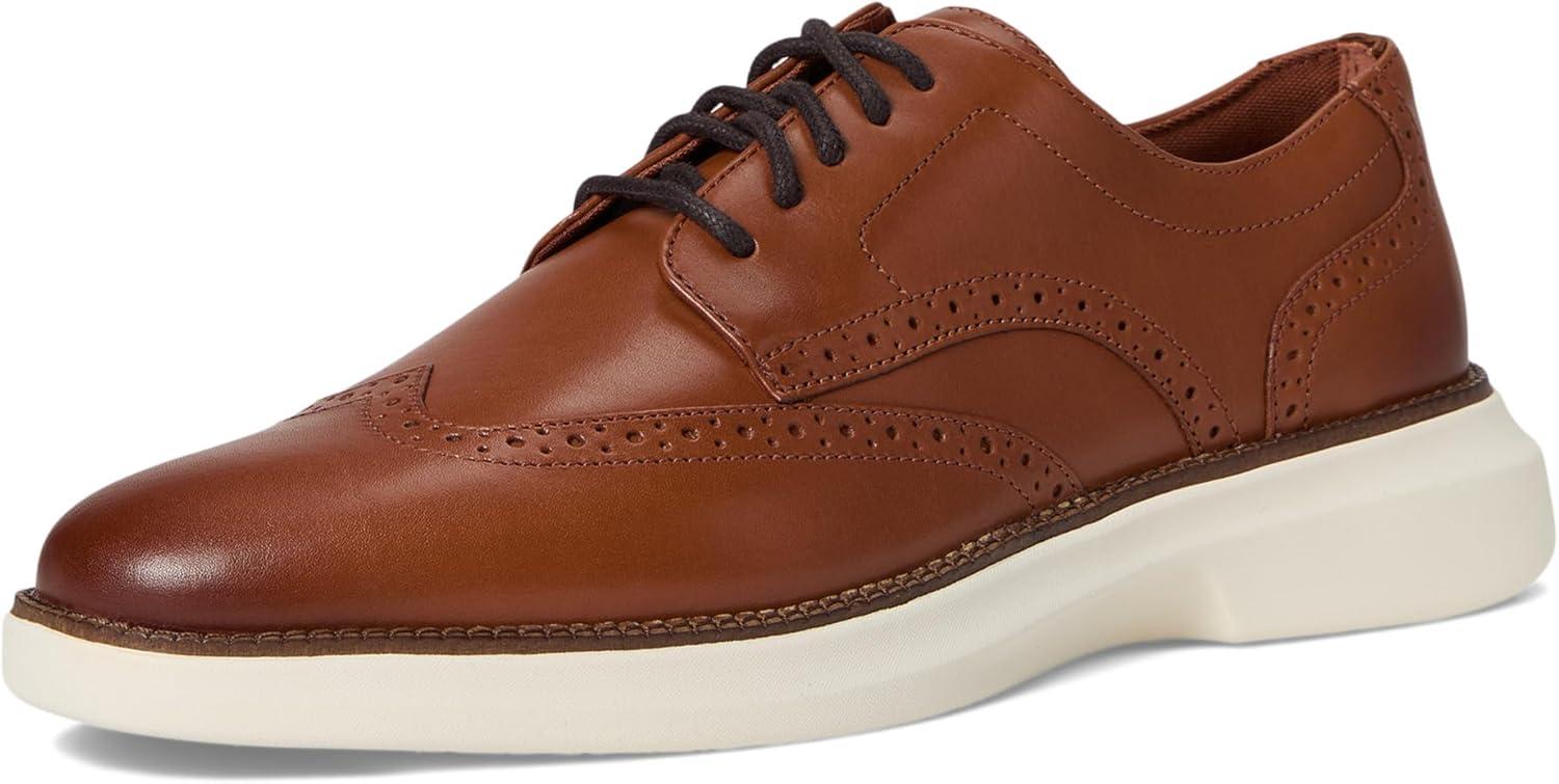 imageCole Haan Mens Grand Shadowlite WingtipBritish TanIvory