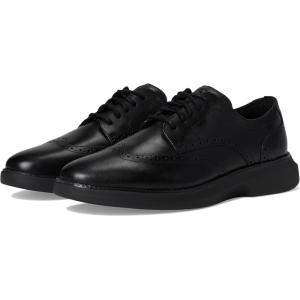 Cole Haan Mens Grand Shadowlite Wingtip(Black/Black)