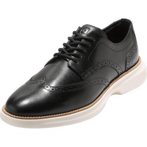 Cole Haan Mens Grand Shadowlite Wingtip(Black/Natural)