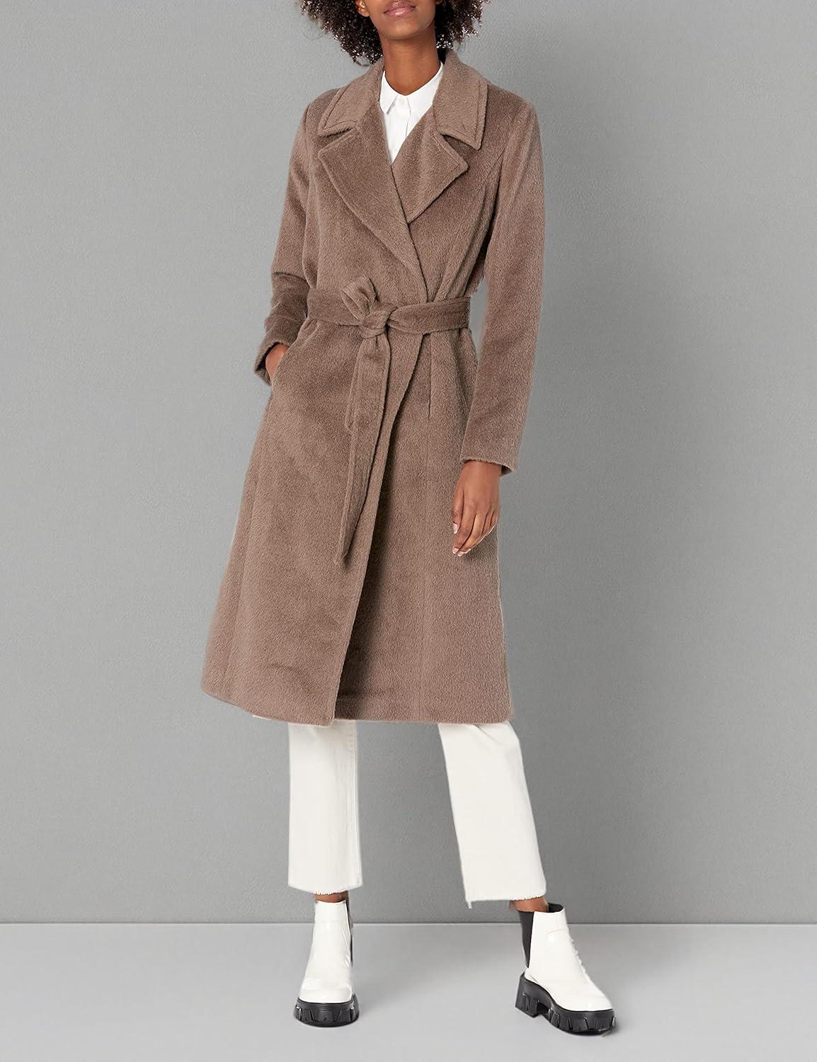 imageCole Haan Womens Alpaca Wool Luxury CoatTaupe